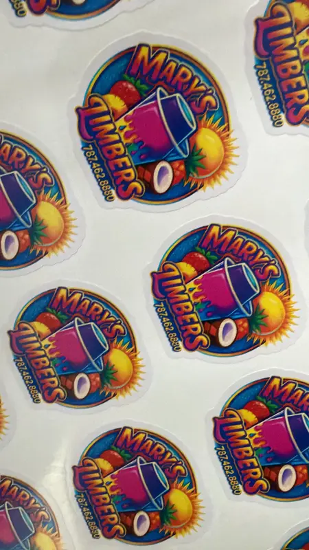 Stickers troquelados cortados siguiendo la forma del diseño